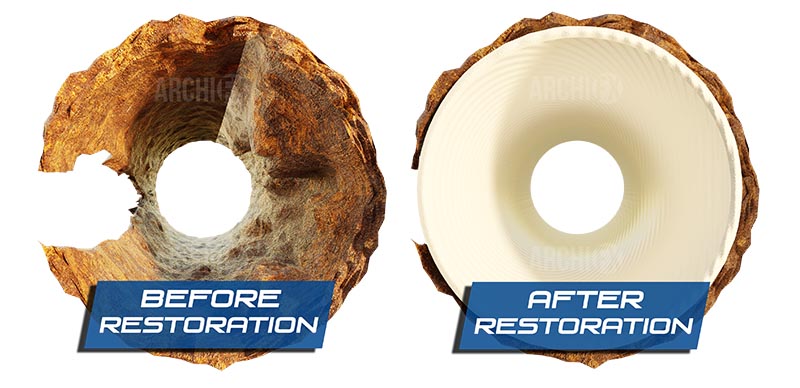 BEFORE AFTER CAST IRON-cipp-pipelining