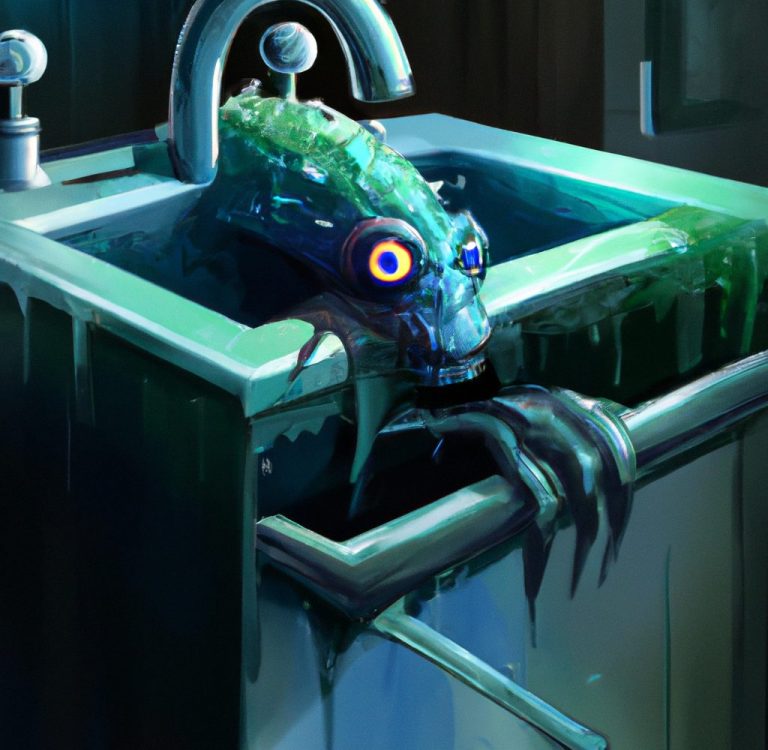 monster-inside-drain-of-sink